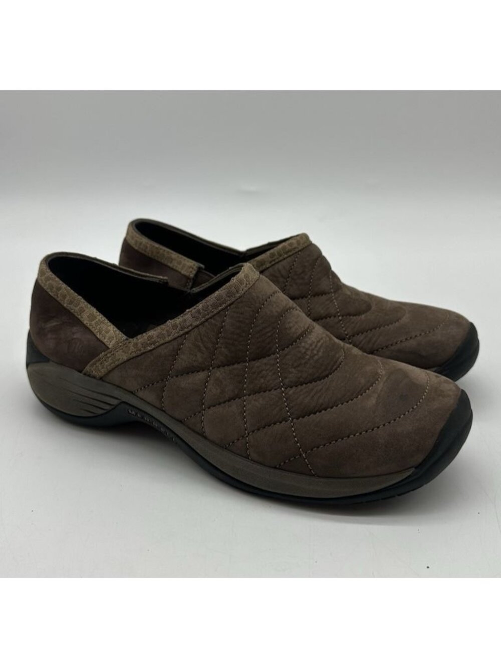 Merrell Encore Quilt Bracken Brown Leather Walking Shoes Women's Size 9.5 J66576